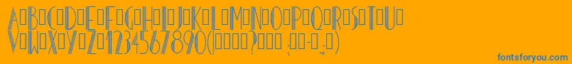 Hoteldesarts1929 Font – Blue Fonts on Orange Background