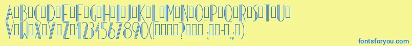 Hoteldesarts1929 Font – Blue Fonts on Yellow Background