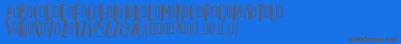 Hoteldesarts1929 Font – Brown Fonts on Blue Background