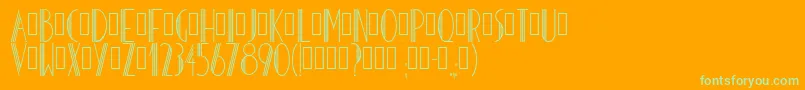 Hoteldesarts1929 Font – Green Fonts on Orange Background