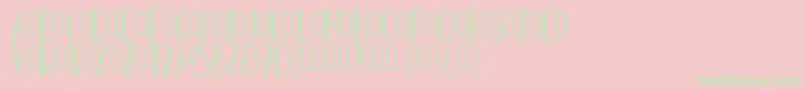 Hoteldesarts1929 Font – Green Fonts on Pink Background