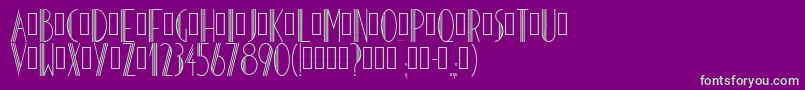 Hoteldesarts1929 Font – Green Fonts on Purple Background