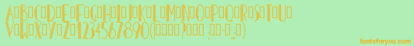Hoteldesarts1929 Font – Orange Fonts on Green Background