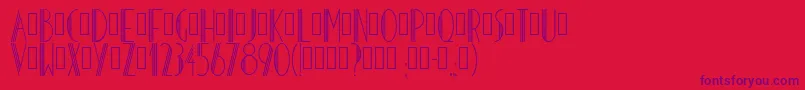 Hoteldesarts1929 Font – Purple Fonts on Red Background