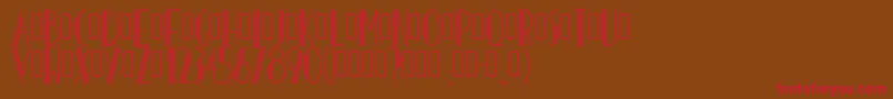 Hoteldesarts1929 Font – Red Fonts on Brown Background