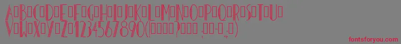 Hoteldesarts1929 Font – Red Fonts on Gray Background