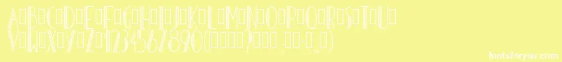Hoteldesarts1929 Font – White Fonts on Yellow Background