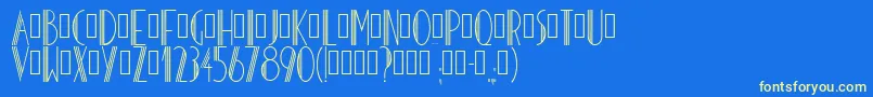 Hoteldesarts1929 Font – Yellow Fonts on Blue Background