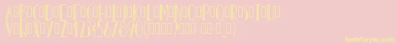 Hoteldesarts1929 Font – Yellow Fonts on Pink Background