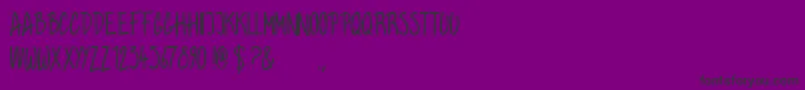 Grahamhand Font – Black Fonts on Purple Background