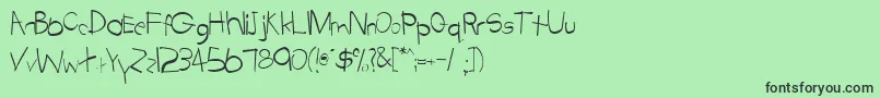 TabathaRegular Font – Black Fonts on Green Background
