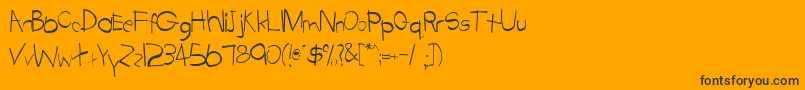 TabathaRegular Font – Black Fonts on Orange Background