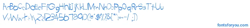 TabathaRegular Font – Blue Fonts on White Background