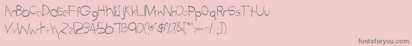 TabathaRegular Font – Gray Fonts on Pink Background