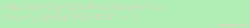 TabathaRegular Font – Pink Fonts on Green Background