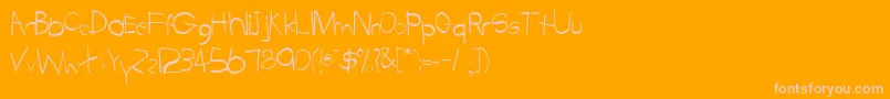 TabathaRegular Font – Pink Fonts on Orange Background
