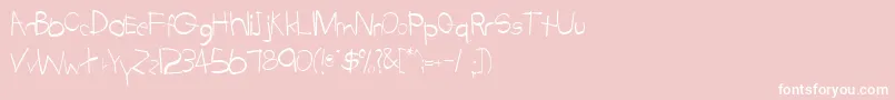 TabathaRegular Font – White Fonts on Pink Background