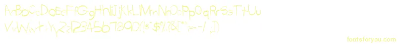 TabathaRegular Font – Yellow Fonts on White Background