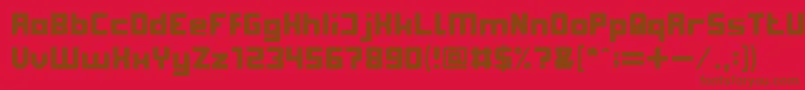 SubUrbanCity-fontti – ruskeat fontit punaisella taustalla