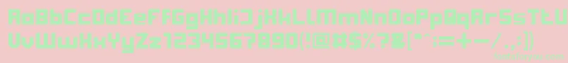 SubUrbanCity Font – Green Fonts on Pink Background