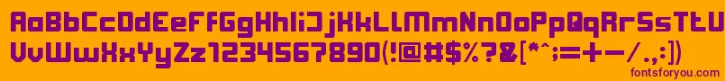 SubUrbanCity Font – Purple Fonts on Orange Background