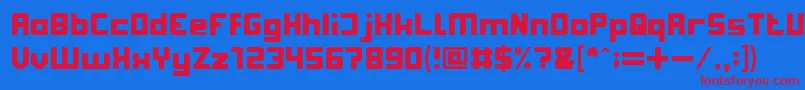 SubUrbanCity Font – Red Fonts on Blue Background