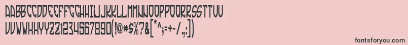 Czcionka TradizioneSlim – czarne czcionki na różowym tle