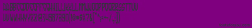 TradizioneSlim-Schriftart – Schwarze Schriften auf violettem Hintergrund