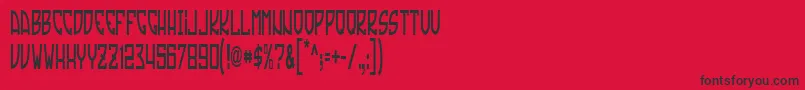 TradizioneSlim-Schriftart – Schwarze Schriften auf rotem Hintergrund