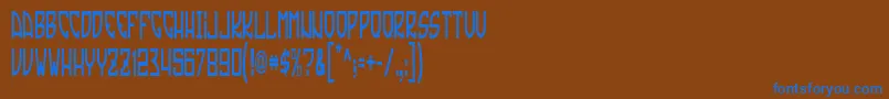 TradizioneSlim Font – Blue Fonts on Brown Background
