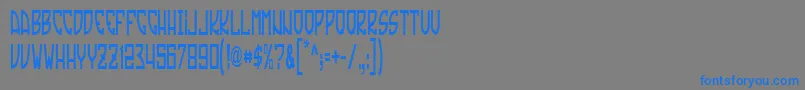 TradizioneSlim Font – Blue Fonts on Gray Background