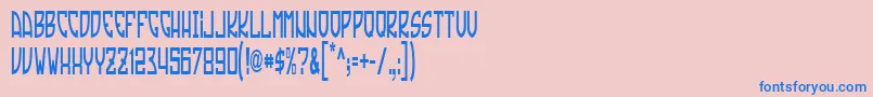 Czcionka TradizioneSlim – niebieskie czcionki na różowym tle