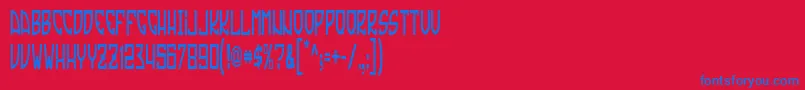 TradizioneSlim Font – Blue Fonts on Red Background