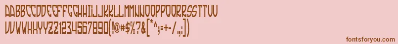 TradizioneSlim Font – Brown Fonts on Pink Background