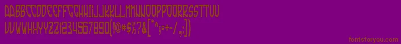 TradizioneSlim Font – Brown Fonts on Purple Background