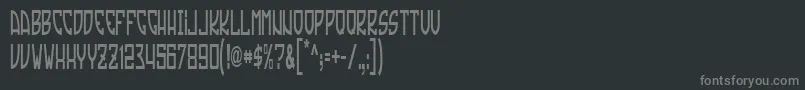 フォントTradizioneSlim – 黒い背景に灰色の文字