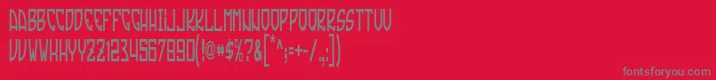 TradizioneSlim Font – Gray Fonts on Red Background