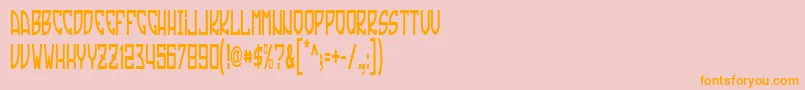 TradizioneSlim Font – Orange Fonts on Pink Background