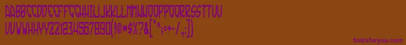TradizioneSlim Font – Purple Fonts on Brown Background