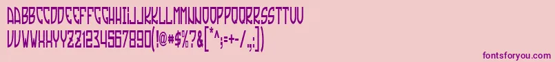 TradizioneSlim Font – Purple Fonts on Pink Background