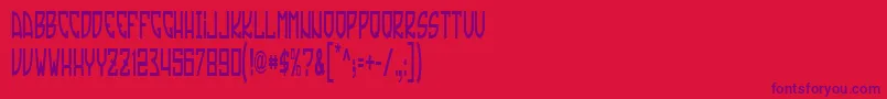 TradizioneSlim Font – Purple Fonts on Red Background