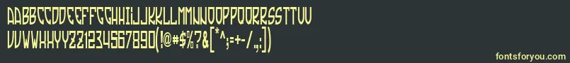 TradizioneSlim Font – Yellow Fonts on Black Background