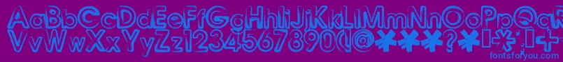 BennyBlanco Font – Blue Fonts on Purple Background