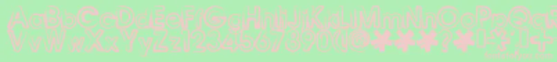 BennyBlanco Font – Pink Fonts on Green Background