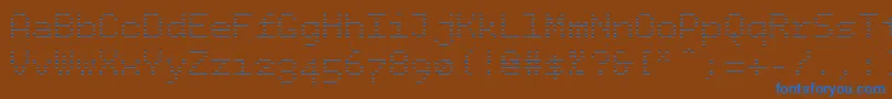 Шрифт Bpdotsminus – синие шрифты на коричневом фоне
