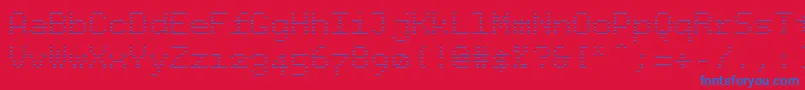 Bpdotsminus Font – Blue Fonts on Red Background