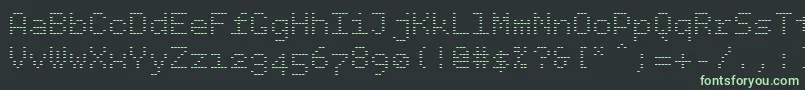 Шрифт Bpdotsminus – зелёные шрифты на чёрном фоне