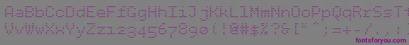 Шрифт Bpdotsminus – фиолетовые шрифты на сером фоне