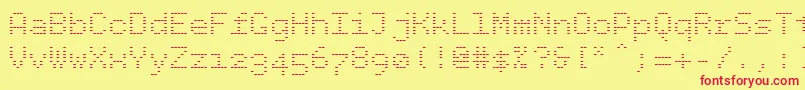 Шрифт Bpdotsminus – красные шрифты на жёлтом фоне