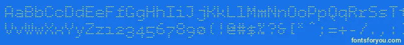 Шрифт Bpdotsminus – жёлтые шрифты на синем фоне